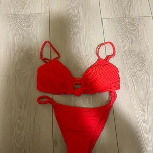 Vibrant Red Bikini Set